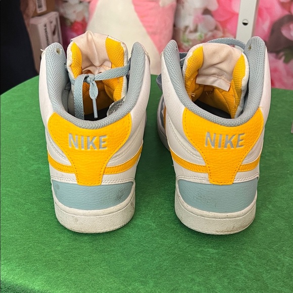 Nike White and Blue Sneakers with Yellow Highlights $75 - Picture 4 of 7